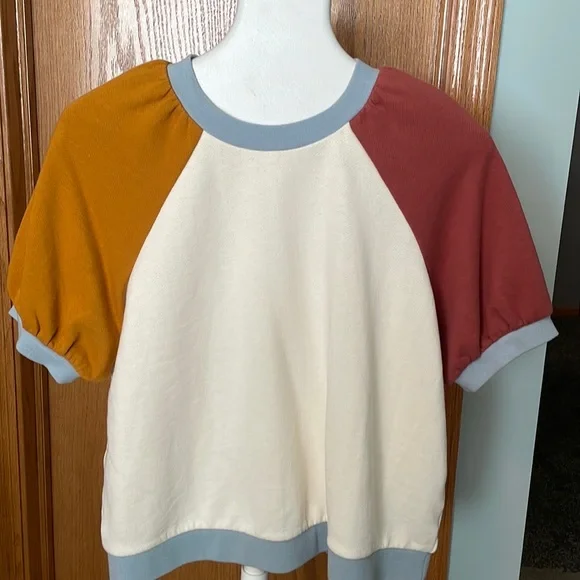 Madewell puff sleeve sweatshirt cheap